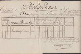 Etat D'un Milicien De JUPILLE De La Classe 1831 établi à GAND 15 Septembre 1839 - 5e Régiment De Ligne - Documenti