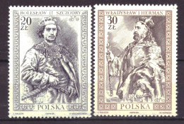 Polen / Poland / Polska 3227 & 3228 MNH ** Polish Rulers Kings (1989) - Ungebraucht