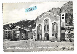 Lombardia-sondrio-isolaccia Frazione Di Valdidentro Piazza Della Chiesa Veduta Chiesa Case Neve Anni 60 - Altri & Non Classificati