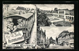 AK Bad Kissingen, Kurgarten, Marktplatz, Kind In Der Eisenbahn  - Bad Kissingen