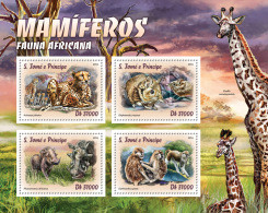 SAO TOME 2016 ** African Mammals Säugetiere Mammifères M/S - OFFICIAL ISSUE - A1634 - Other & Unclassified