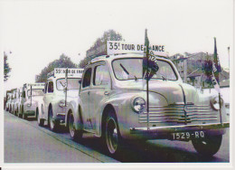 RENAULT 4 CV 1949 35ème TOUR DE FRANCE - CARTE POSTALE 10X15 CM NEUF - Passenger Cars