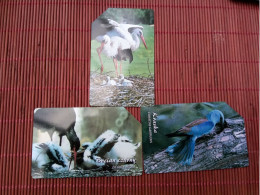 Birds 3 Phonecards Used Rare - Otros & Sin Clasificación