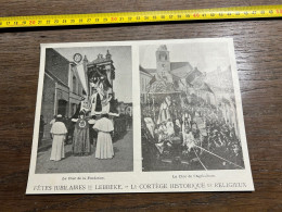 1908 PATI FÊTES JUBILAIRES DE LEBBEKE CORTÈGE HISTORIQUE RELIGIEUX Armand Du Bois Verwilghen. - Collections