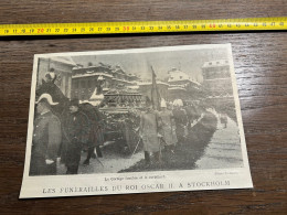 1908 PATI FUNÉRAILLES DU ROI OSCAR II, A STOCKHOLM Cortège Funèbre Et Le Corbillard. - Collezioni