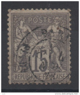 France N° 66 SAGE Type I 15 C Gris - 1876-1878 Sage (Tipo I)