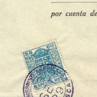 1922 BANCO HISPANO AMERICANO — Antiguo Documento Bancario — Timbre Fiscal ESPECIAL MOVIL - Fiscaux