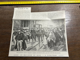 1908 PATI INCENDIE DE MINE A HAMSTEAD Sauveteurs, Munis De L'appareil à Oxygène, - Collections