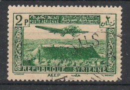 SYRIE - 1937 - PA N°YT. 80 - Avion 2pi Vert - Oblitéré / Used - Usados