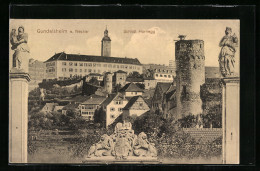 AK Gundelsheim A. Neckar, Schloss Hornegg Und Umgebung, Mit Altem Turm  - Otros & Sin Clasificación