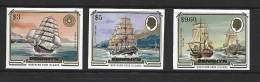 Penrhyn Island 1984 $3 $5 & $9.60 Sail Ship Definitives Variety Imperforate MNH - Bateaux