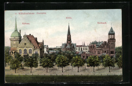 AK Wilhelmshaven, Markplatz, Rathaus Und Reichspolt  - Wilhelmshaven