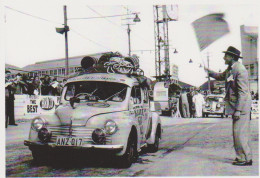 RENAULT 4CV RALLYE DE 1954 - CARTE POSTALE 10X15 CM NEUF - Passenger Cars