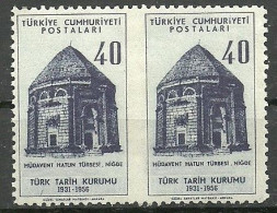 Turkey; 1956 25th Anniv. Of The Turkish History Society ERROR "Partially Imperf." - Unused Stamps