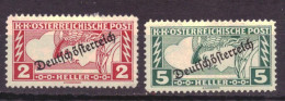 Oostenrijk /  Österreich / Austria 252 & 253 MH * Mercurius (1919) - Nuovi