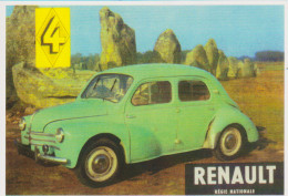 RENAULT 4CV REGIE NATIONALE - CARTE POSTALE 10X15 CM NEUF - Turismo