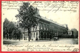 59 - LILLE (NORD) -- ECOLE SUPÉRIEURE DE FILLES - CPA ANIMÉE (212)_CP171 - Lille