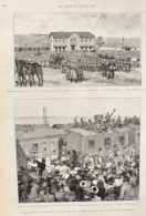 Ebarquement Des Troupes Bulgares à La Gare De Philippopoli - Page Originale 1885 - Historical Documents