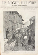 événements D'Orient - Tirnova - Passage De Volontaires Se Dirigeant Vers La Frontière  Serbe - Page Originale 1885 - Historical Documents