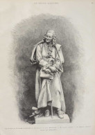 Statue De Voltaire Par Caillé, Inaugurée Au Quai Malaquais - Page Originale 1885 - Historical Documents