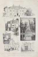 Souvenirs De Voltaire - Château De Ferney-Voltaire Près De Genève - Page Originale 1885 - Historische Dokumente