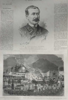 Pérou - Peru - Incendie Du Palais De Lima  - Le Colonel Roudaire - Page Originale - 1885 - Documents Historiques