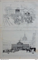 Paris - Gare De Lyon - Arrivée Du Cercueil De L'amiral Courbet - Page Originale 1885 - Documenti Storici