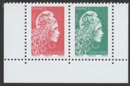 FRANCE 2018 - YT 5252/5253 PAIRE HORIZONTALE MARIANNE CARNET 1525A - MNH - 2018-2023 Marianne L'Engagée