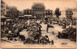 50 CHERBOURG - Vue Generale Place Du CHATEAUun Jour De Marche - Cherbourg
