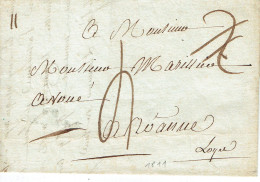 Lettre De Tarare Pour Roanne 24 Octobre 1811 - 1801-1848: Precursores XIX