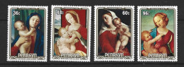 Penrhyn Island 1984 Christmas Paintings Virgin & Child Set Of 4 MNH - Schiffe