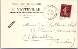 21 SAINT JEAN DE LOSNE - Carte Publicitaire Ets VATTEVILLE  - Altri & Non Classificati