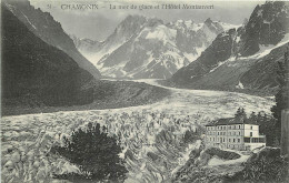 74  CHAMONIX   La Mer De Glace Et L'Hôtel Montanvert - Chamonix-Mont-Blanc