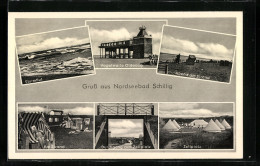 AK Schillig, Vogelwarte Oldeoog, Sturmflut, Strand, Zeltplatz  - Other & Unclassified