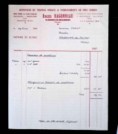 Facture, Travaux Publics, Roger Ragonneau, 1964, St Georges Lès Baillargeaux, 86, Vienne, Frais Fr 1.95 E - 1950 - ...