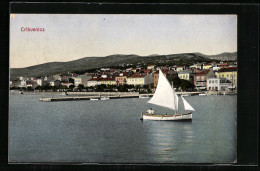 AK Crikvenica, Ortsansicht Mit Bergpanorama  - Croacia