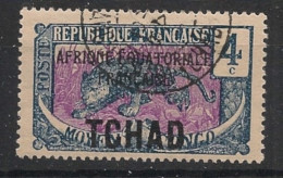 TCHAD - 1924 - N°YT. 21 - Panthère 4c - Oblitéré / Used - Usados