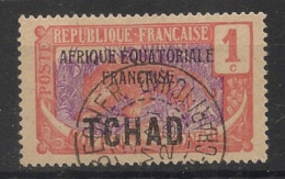 TCHAD - 1924 - N°YT. 19 - Panthère 1c - Oblitéré / Used - Used Stamps