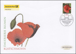 2472 Blume Klatschmohn 55 Cent, Schmuck-FDC Deutschland Exklusiv - Lettres & Documents