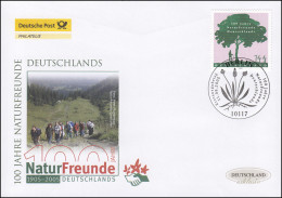 2483 Jubiläum 100 Jahre NaturFreunde, Schmuck-FDC Deutschland Exklusiv - Covers & Documents