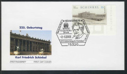 2527 Karl Friedrich Schinkel FDC Neuhardenberg - Lettres & Documents