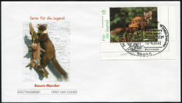 2539 Jugend Tiere 45+20 C Baummarder Auf FDC Wernigerode - Storia Postale