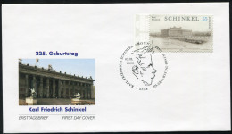 2527 Karl Friedrich Schinkel FDC Bonn - Cartas & Documentos