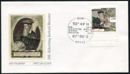 2918 Gerhard Mercator, FDC Bonn - Storia Postale