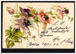 Blumen-AK Verblühender Blumenzweig, BERLIN 23.12.1899 Nach INGOLSTADT 24.12.99 - Sonstige & Ohne Zuordnung