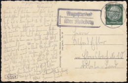 Landpost-Stempel Augustusbad über RADEBERG 15.3.1937 Auf Passender AK Badehaus - Covers & Documents