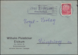 Landpost-Stempel Eickum über HERFORD 25.2.1958 Auf Brief Fa. Pielsticker - Other & Unclassified