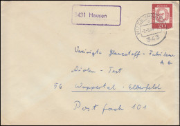 Landpost-Stempel 3431 Hausen Auf Brief WITZENHAUSEN 2.5.1963 - Autres & Non Classés