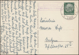 Landpost-Stempel Tundersleben über EILSLEBEN (BZ. MAGDEBURG) LAND 20.1.38 Auf AK - Covers & Documents