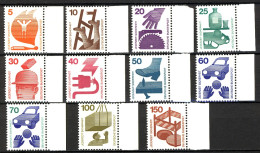 694 Ff Unfall 11 Werte, Seitenrand-Satz, Postfrisch - Unused Stamps